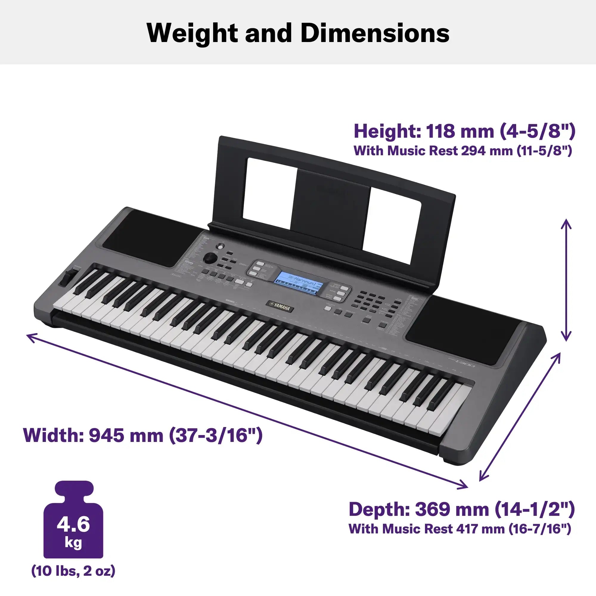 Yamaha PSR-I300 Portable Keyboard 61 Keys (Made in India)