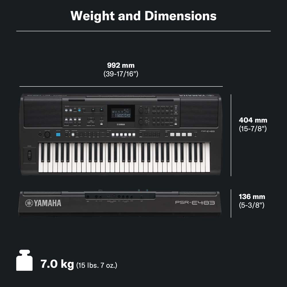 Yamaha PSR‑E483 Portable Keyboard